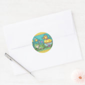 FROG & DUCK PRINCE, CUITE EASTER STICKERS Feuille (Enveloppe)