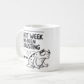 Frog épuisé Drôle Drôle dessin de la Mug (Devant gauche)