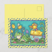 FROG ET DUCK PRINCE. CARTE POSTALE WHIMSICAL EASTE (Devant / Derrière)
