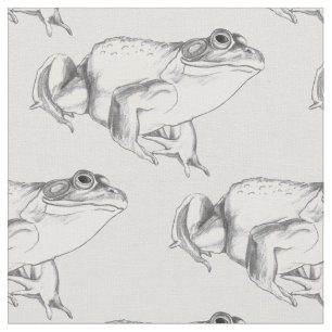Frog Fabric Bullfrog Art Pattern Fabrics Stof