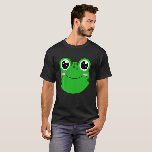 Frog Face True Toad Amphibian Green Froggy Tadpol T-shirt (Voorkant volledig)