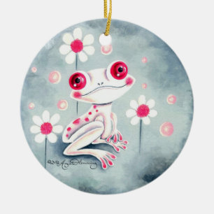 Frog Girly Pink Cute Keramisch Ornament