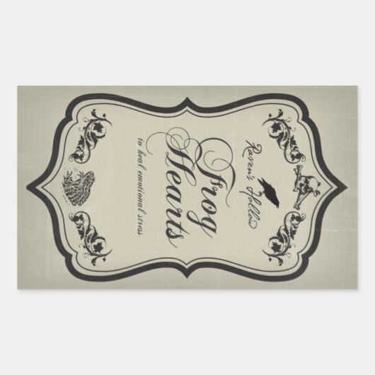 Frog Hearts Halloween Jar Sticker Label (Voorkant)