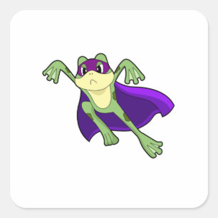 Frog Hero Vierkante Sticker