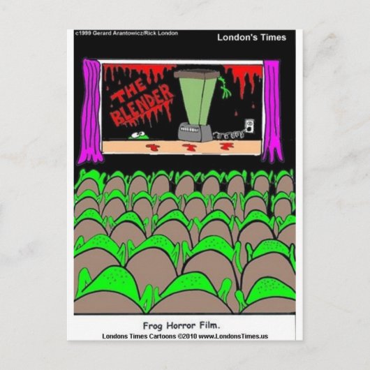 Frog Horror Film Drôle Tee - shirt Mugs Cartes Plu (Devant)