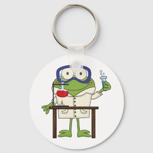 Frog in the Science Lab Sleutelhanger (Voorkant)