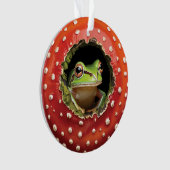 Frog in Toadstool – Cute Woodland Mushroom Art (devant)