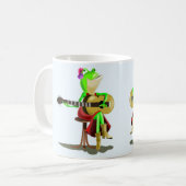 Frog Jouer de la guitare drôle Mug (Devant gauche)