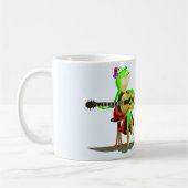 Frog Jouer de la guitare drôle Mug (Gauche)