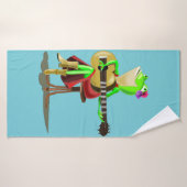 Frog Jouer du plaisir guitare - Couleur personnali (Serviette de bain)
