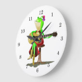 Frog Jouer Guitare Horloge Drôle (Angle)