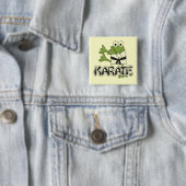 Frog Karate Tshirts en Gifts Vierkante Button 5,1 Cm (In situ)