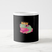 Frog King Funky Meme Classic Style Extra Grote Beker (Voorkant)