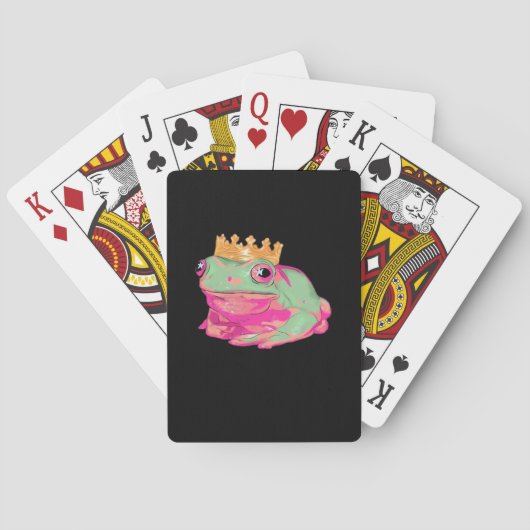 Frog King Funky Meme Classic Style Pokerkaarten (Achterkant)