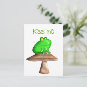 Frog Kiss Briefkaart (Staand voorkant)