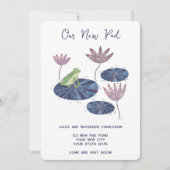 Frog Lily Pad Aankondiging van adreswijziging (Voorkant)
