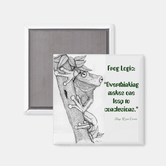 "FROG LOGIC" Fun Frog Magnet (Recto/Verso)