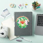 Frog Love – Cute Motivational Art Sticker (iPad Cover)