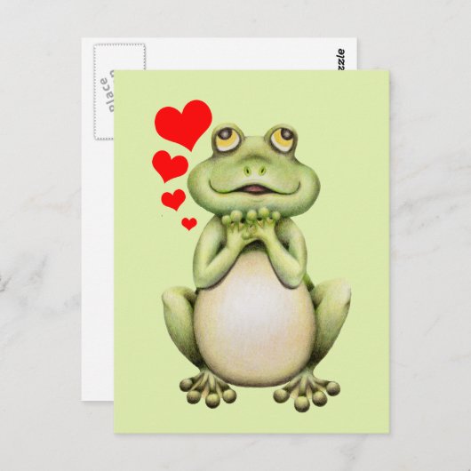 Frog Love Drawing Briefkaart (Voorkant / Achterkant)