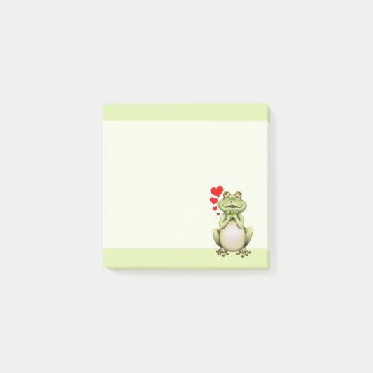 Frog Love Drawing Green Post-it® Notes (Voorkant)
