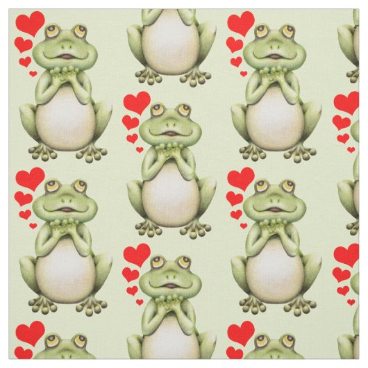 Frog Love Drawing Stof (Swatch)