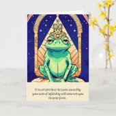 frog message happy birthday kaart (Gele Bloem)