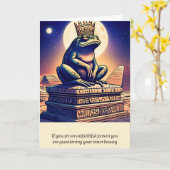 frog message happy birthday kaart (Gele Bloem)