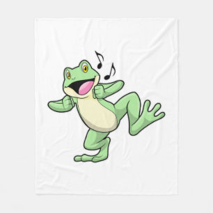 Frog Music Dance Fleece Deken