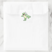 Frog Music Dance Vierkante Sticker (Tas)