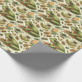 Frog Naadloze Waterverf Cadeaupapier (Hoek)