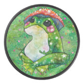 Frog named Clover Hockey Puck (Voorkant)