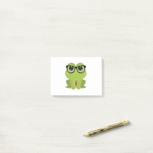 Frog Nerd Post-it® Notes (Op bureau)