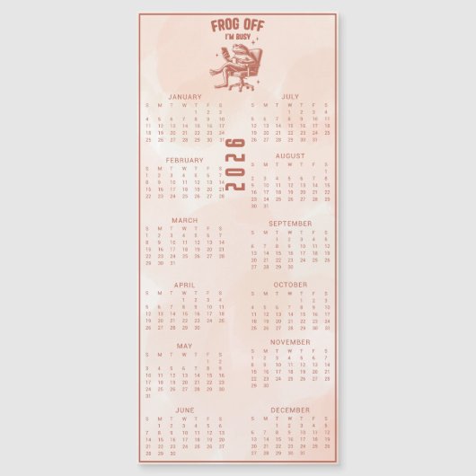 FROG Off I'm Busy  2026 Brown Frog Calendar (Voorkant)