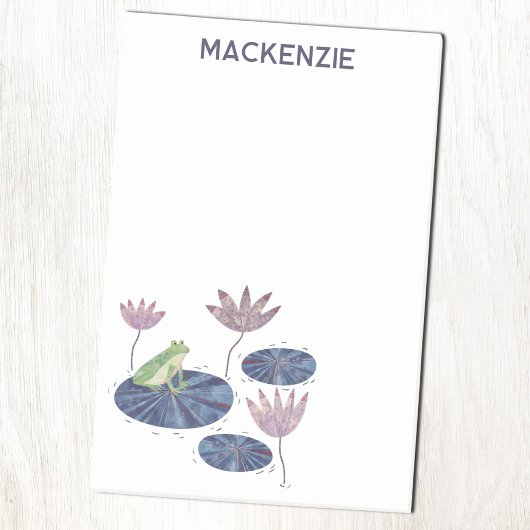 Frog on a Lily Leaf Personalized Post-it® Notes