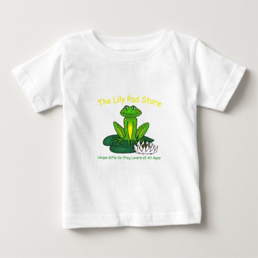 Frog on a Lily Pad White Toddler T-Shirt (Devant)