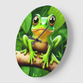 Frog on branch Natuur Art Grote Klok (Hoek)