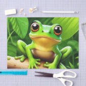 Frog on branch Natuur Art Tissuepapier (Craft)