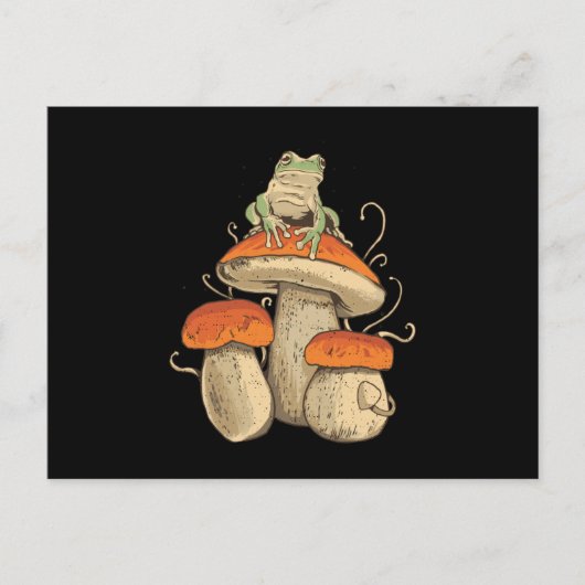 Frog On Mushroom Briefkaart (Voorkant)