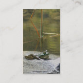 Frog On Rock Nature Photographe Carte de visite (Dos)