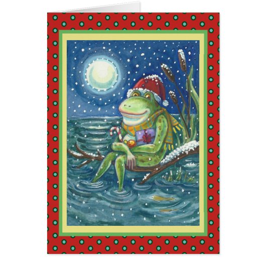FROG OP LOG KIND CHRISTMAS WENSKAART blanco (Voorkant)