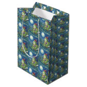 FROG OP LOG SANTA, CHRISTMAS MEDIUM GIFT BAG CADEAUZAKJE (Achterkant Gekanteld)