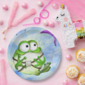 Frog Paraglider Grappig papier Borden Papieren Bordje (Feest)