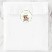 Frog Pink Bookplate Sticker (Tas)