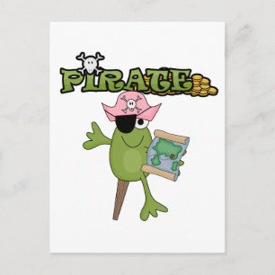 Frog Pirate Girl Tshirts en Gifts Briefkaart