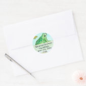 Frog Pond Goldfish Waterverf Retouradres Ronde Sticker (Envelop)