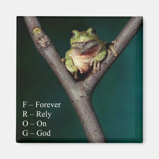 FROG - Pour toujours compter sur Dieu - Magnet (Devant)