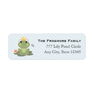 Frog Prince Adres Sticker Labels