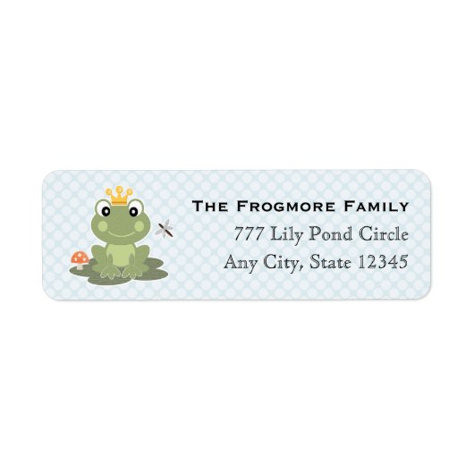 Frog Prince Adres Sticker Labels (Voorkant)