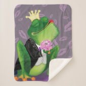 Frog Prince Baby Sherpa Blanket Funny Sherpa Deken (Voorkant)