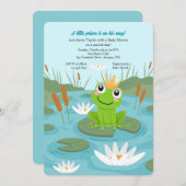 Frog Prince Baby shower Invitation (Devant / Derrière)